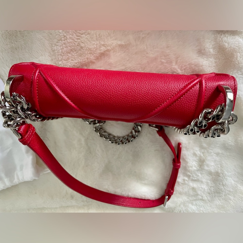 Christian Dior Grained Calfskin Diorama Small Red Crossbody - Picture 8 of 13